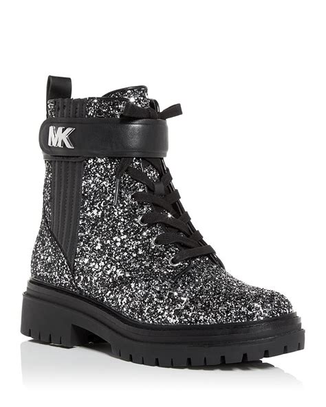 michael kors stark combat boots|MICHAEL Michael Kors Women's Stark Glitter Combat Boots .